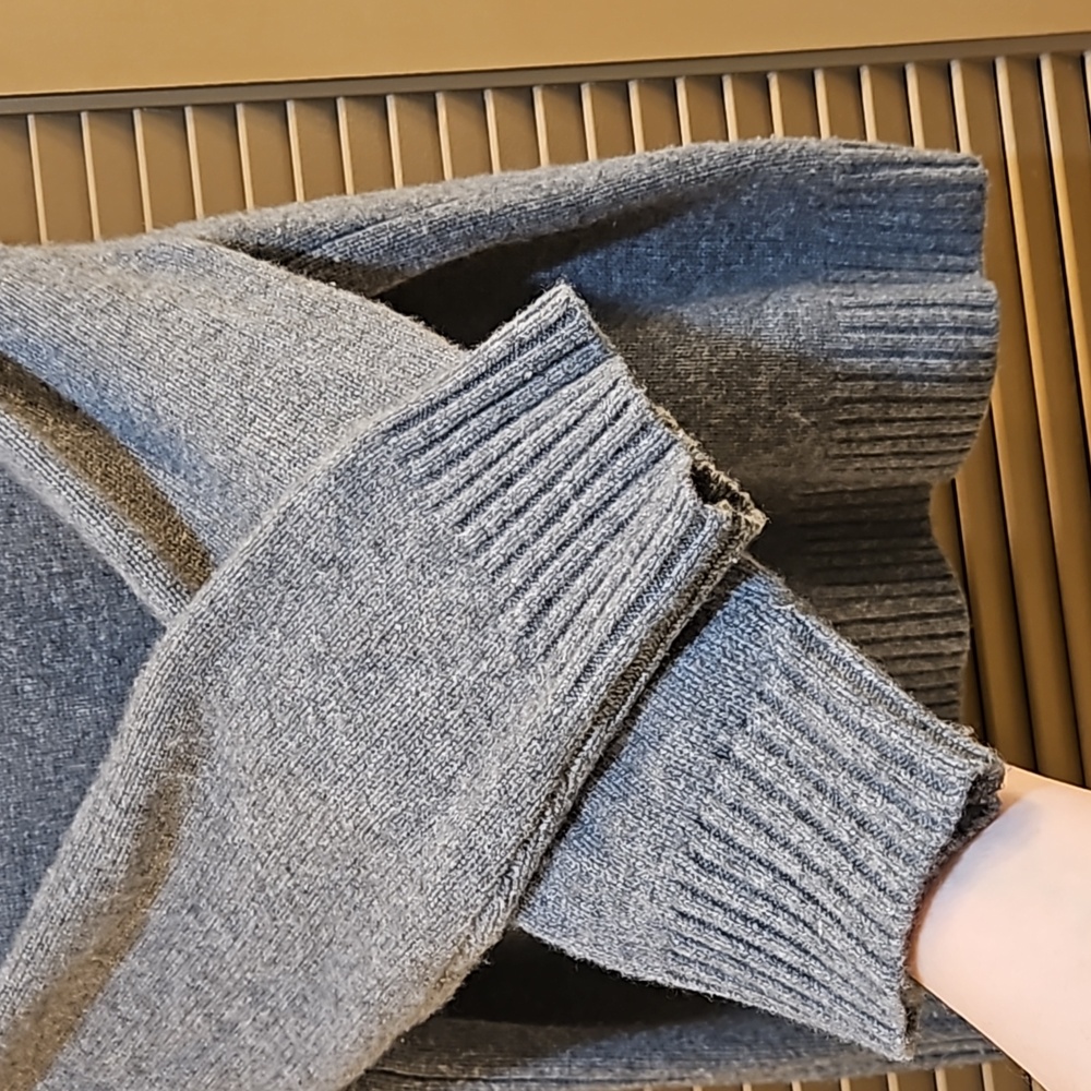 Jenni Kayne Cashmere Oversized Sweater in Thunder Gray Crewneck Medium/Small - Picture 4 of 12